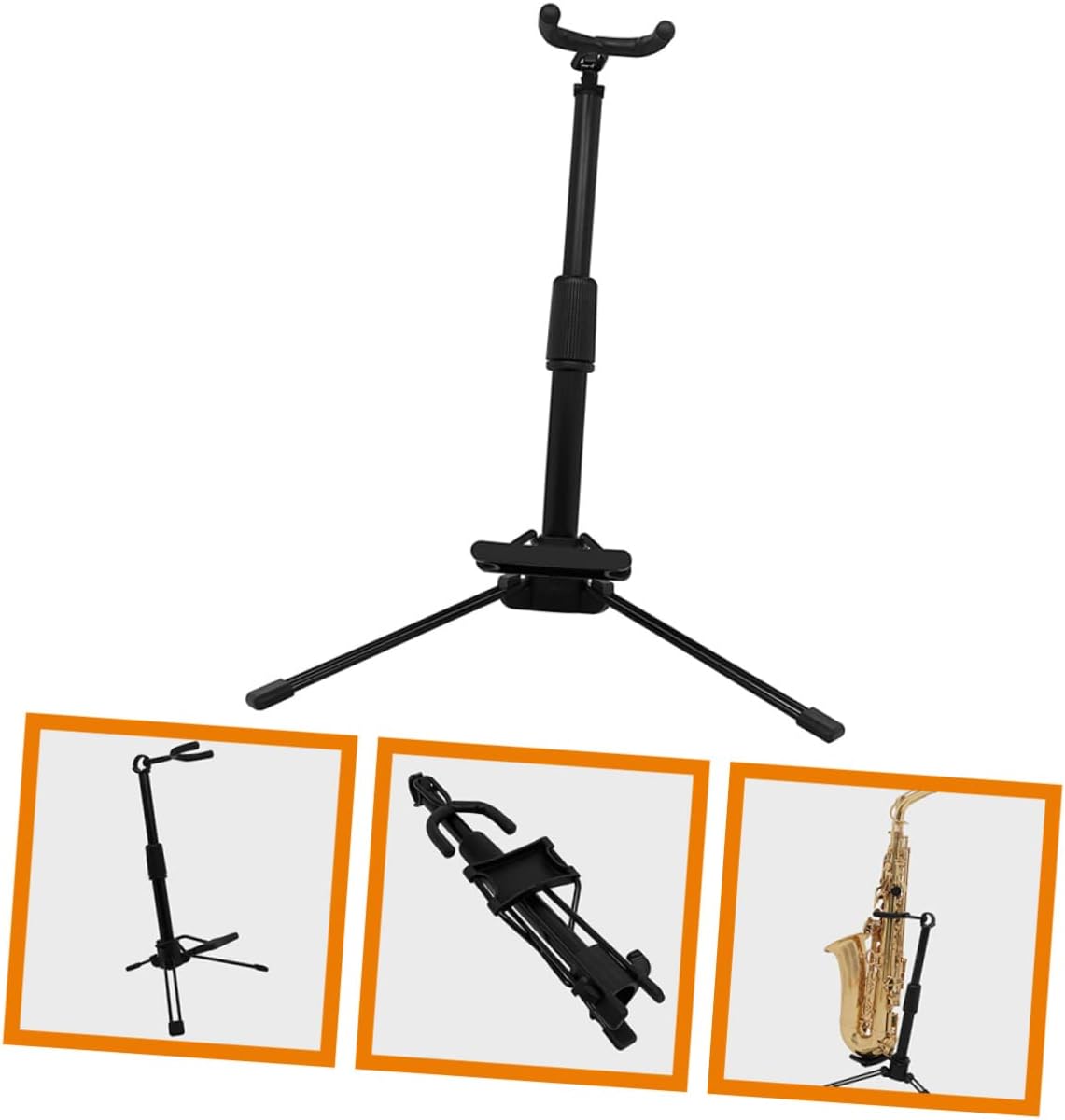 Toddmomy Foldable Flute Stand and Clarinet Holder Portable Oboe Rack for Wind Instruments Space-saving Sturdy Design for Musicians and Collectors for Home and Studio Use