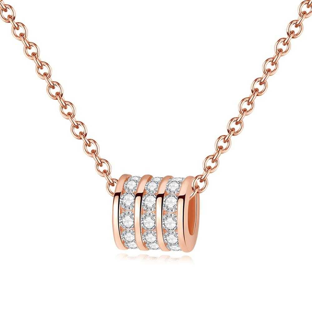 Womens Rose Gold Cylindrical Roll Zirconia Pendant Necklace, Cylindrical Pendant, Rose Gold Plated Necklace, Pendant Necklace For Women, Simple Pendant Necklace, Rose Gold Necklace(Rose Gold) (B0B2RH14Z5) Amazon Price History, Amazon Price Tracker