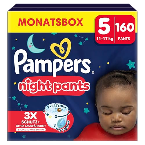 Pampers Night Pants Größe 5, 160 Windeln, 11-17kg, Pampers Night Pants...