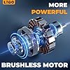 LIGO 40V Cordless Brushless Lawn Mower,15-inch Steel Cutting Deck, 11-Gallon Grass Catcher, 2X4.0Ah Batteries, 6-Position Height Adjustment 0.98''-2.95'',7 Front/9 Rear Wheels Fast Chargers Included