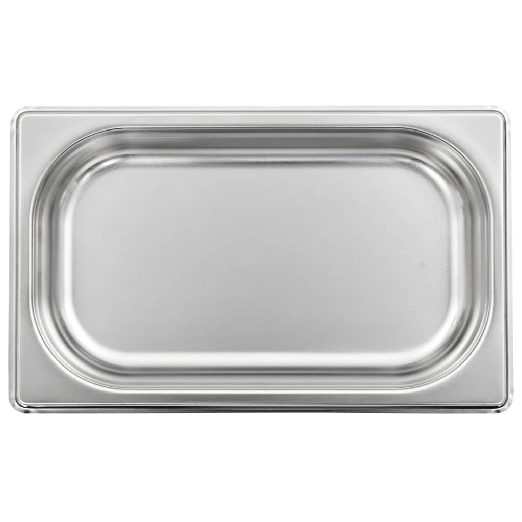 Contenitori Gastronorm, 12 pezzi, GN 1/4, 40 mm, in acciaio inox, impilabili, per bagni, buffet, catering, mense, ristoranti e cucina, per conservare cibi