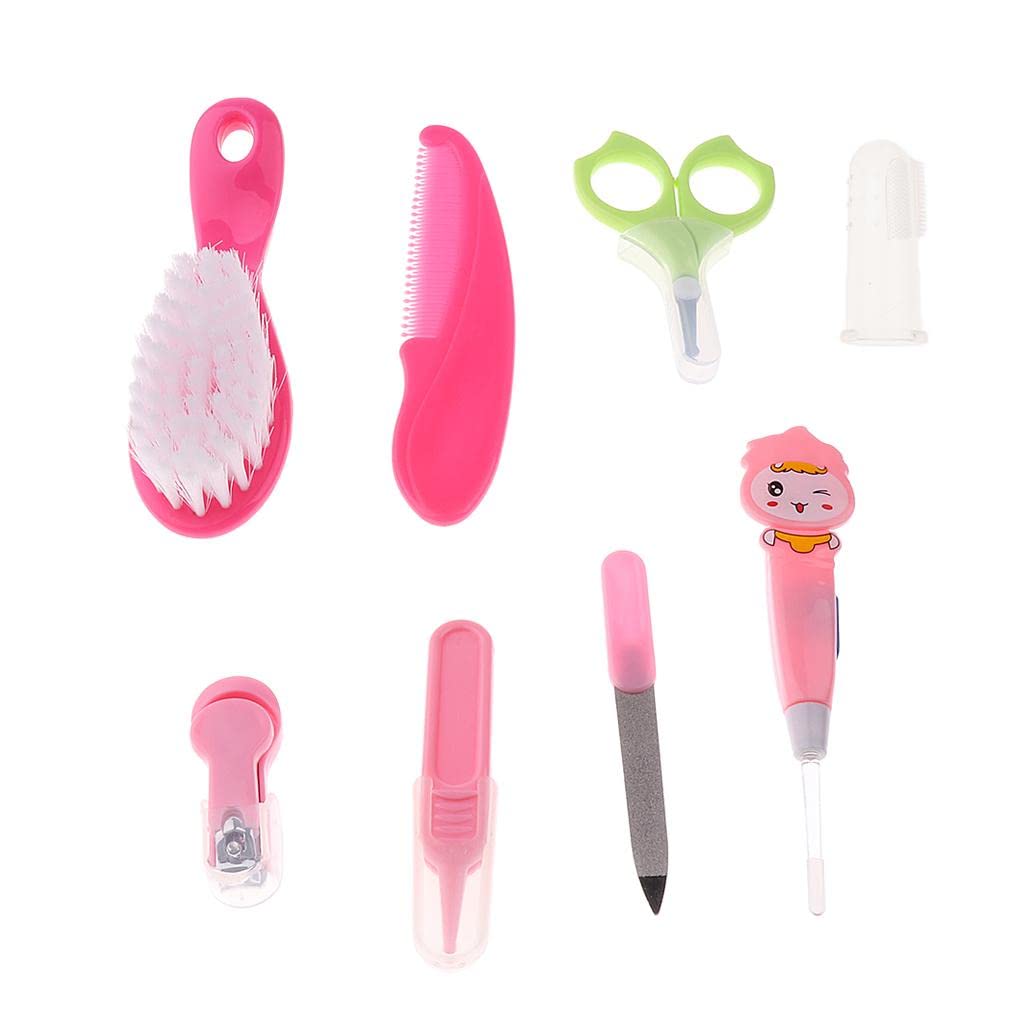 MYADDICTION 8pcs Baby Kids Nail Hair Care Grooming Brush Kit Pink Baby | Bathing & Grooming | Health & Grooming-image-44