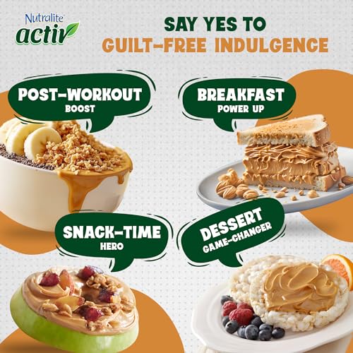 Image of Nutralite Activ Peanut Butter Natural Creamy | 1kg Jar | 26g Protein per 100g | High Dietary Fibre | No Added Sugar & Salt | Zero Trans-Fat | No Gluten | No Hydrogenated Oil | No Preservatives