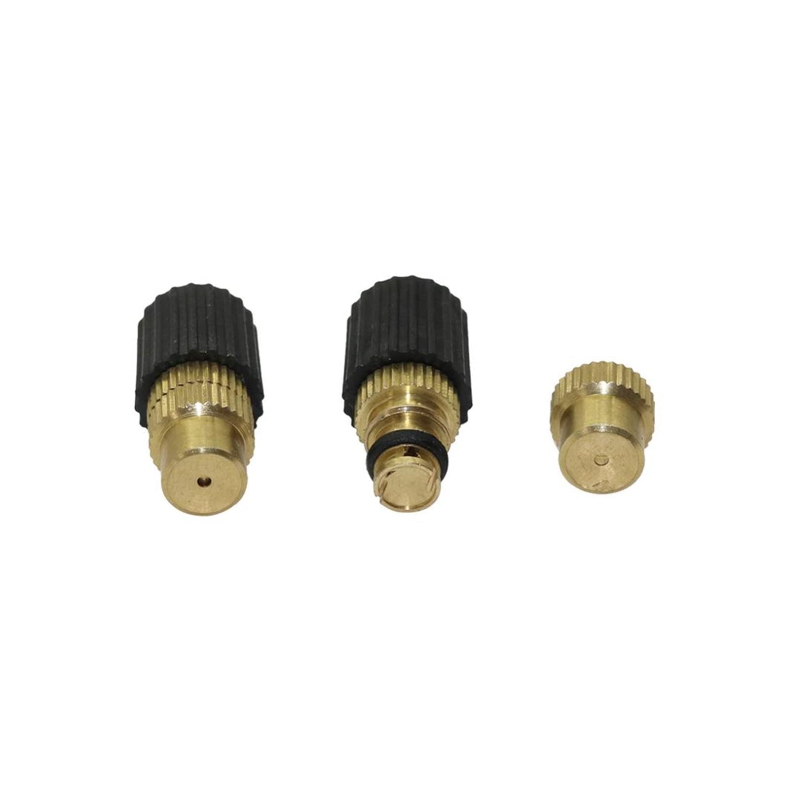Gotero de riego for jardinería, boquilla atomizadora de latón ajustable de 6 mm, aspersor de riego agrícola for jardín, humidificación de enfriamiento, pulverizador de eliminación de polvo, 100 piezas