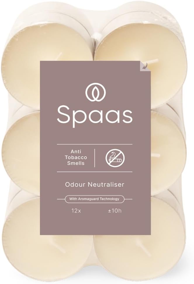 SPAAS 12 Anti-Tabak Maxi Teelichter, ± 10 Stunden – elfenbein SPAAS 12 Anti-Tabak Maxi Teelichter, ± 10 Stunden – elfenbein