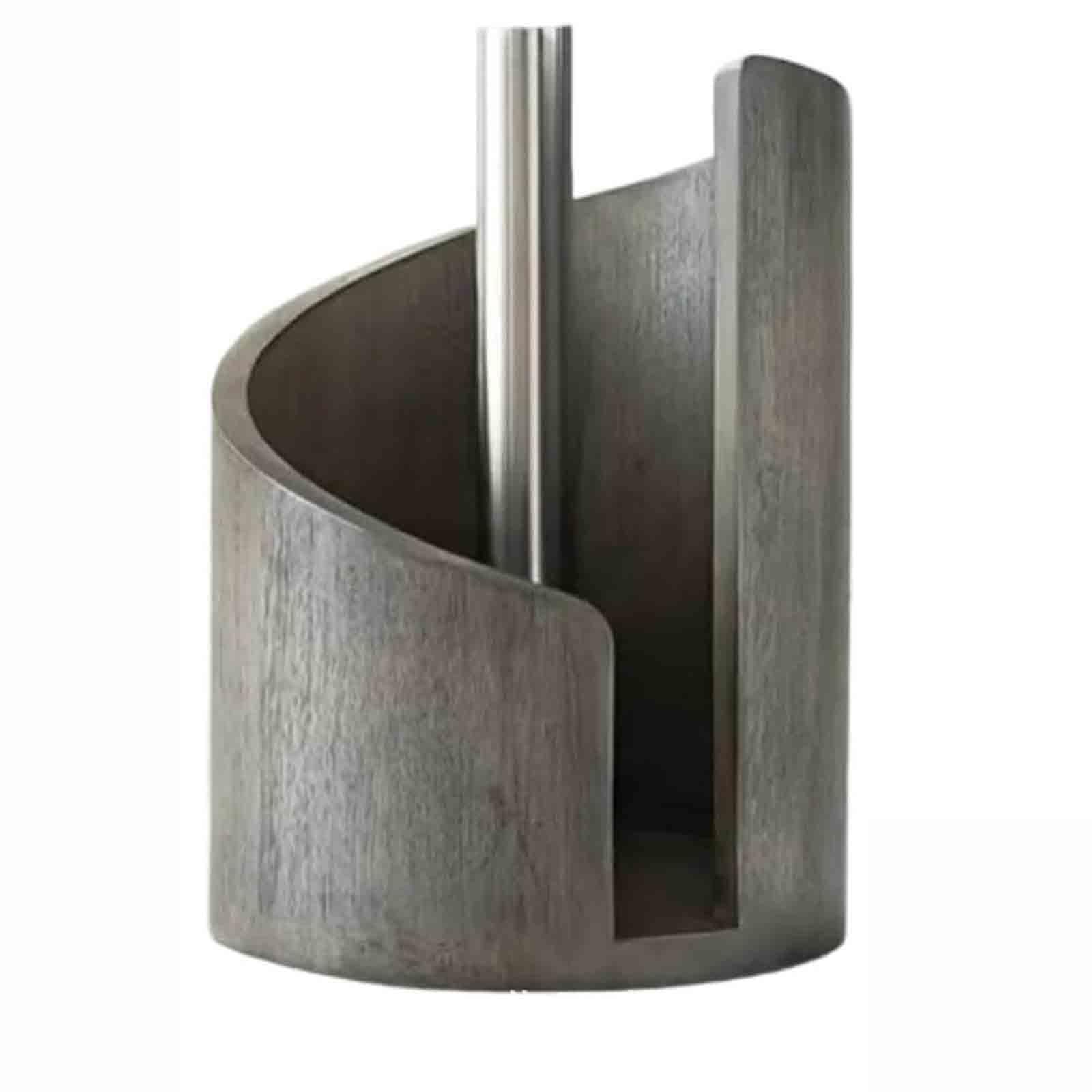Encimera Madera Portarrollos Papel Higienico Fácil De Rasgar Parachoques Portarollos Cocina Estilo Rústico Portarrollos Papel Cocina Antideslizante para Salón(Gray)