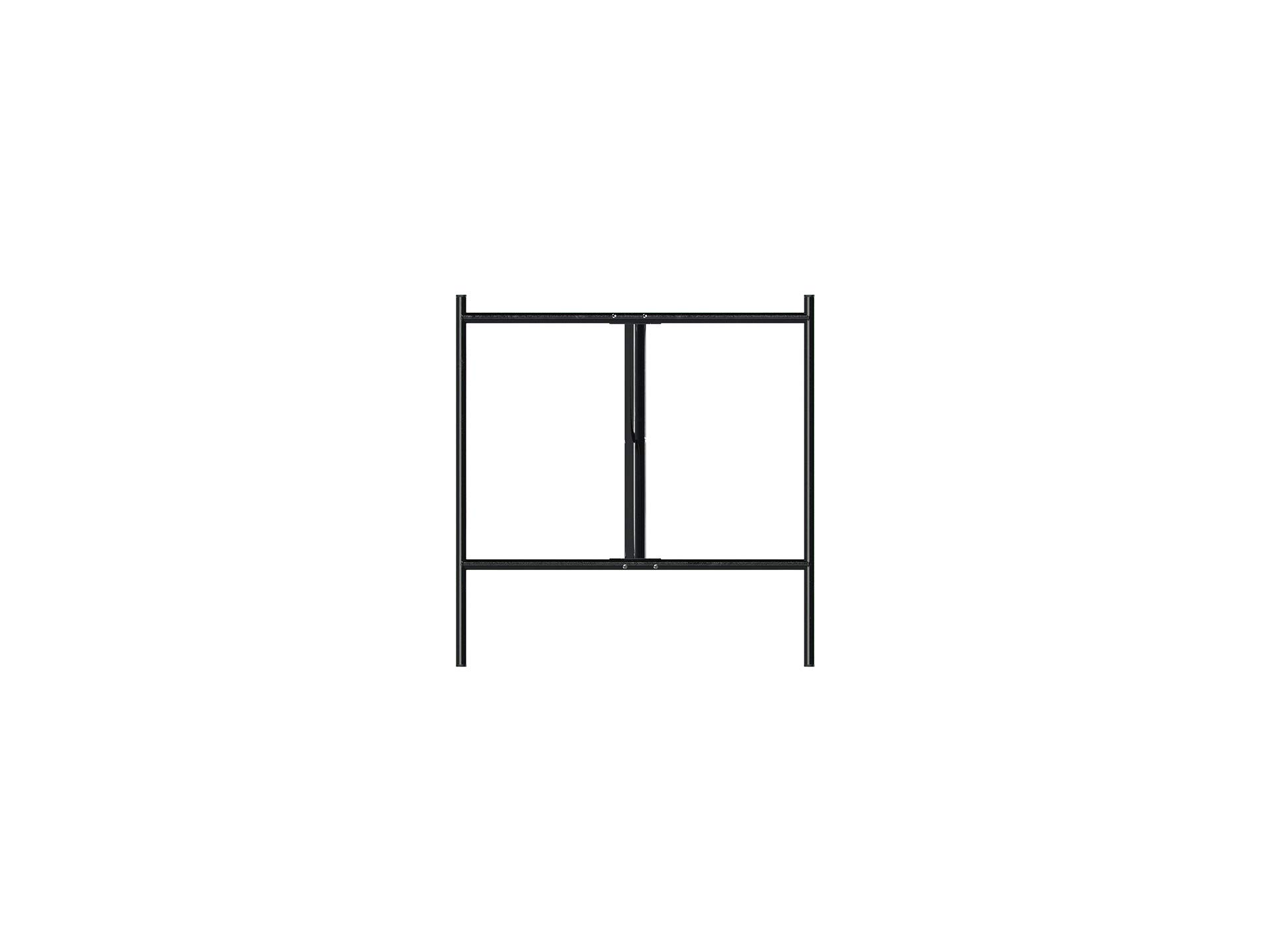 Modulor Tischgestell E2, idealer Besprechungstisch (72 x 70 x 135 cm) mit mittiger Kreuzstrebe, Unterbau ohne Tischplatte für Schreibtisch, schwarz