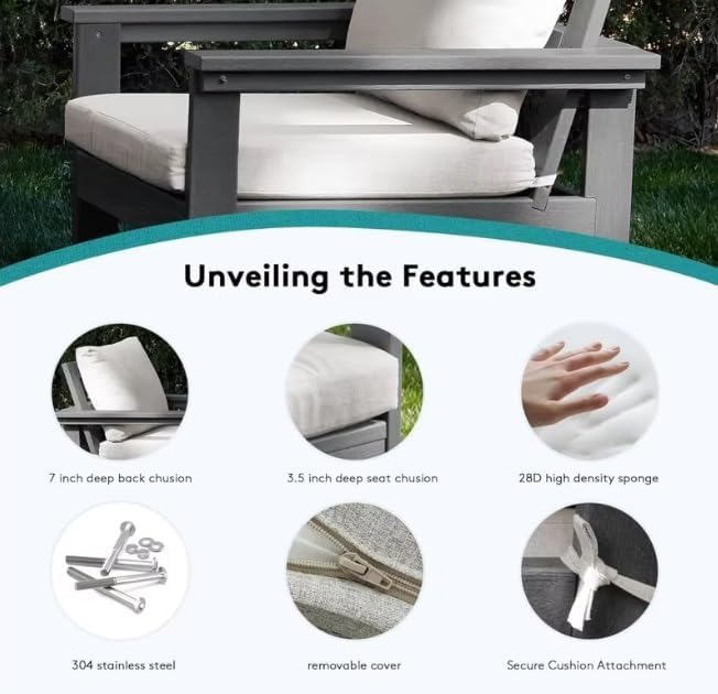 7-Piece Patio Furniture Set Outdoor Sectional Patio Conversation Set All Weather Outdoor Couch Set Patio Sofa