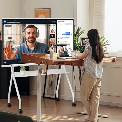 Image of Interactive Smartboard 65 inch 4K UHD Touchscreen Digital Whiteboard with 48MP Camera, 8-Array Microphone, Dual 15W Speakers for Presentation Classroom Conference Office Home (Wall Mount Included)