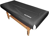 Vista 4 de Waxness - Funda de cama ajustable para mesa de encerado, 31 x 70 pulgadas, color gris