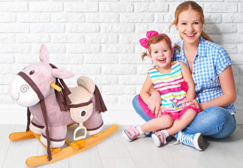 small foot 5558 Schaukelpferd "Schaukelsheriff" aus weichem Plüsch, knisternden Ohren und Satteltaschen, ab 2 Jahren – Bild 5