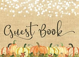 Guest Book: Wedding, Bridal Shower, Baby Shower, Anniversary or Birthday Party — Rustic Pumpkin Burlap