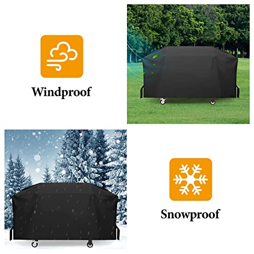 Bbq Plus Griddle Cover For Blackstone 36'' Proseries Griddle With Hood,Heavy Duty Waterproof Flat Top Grill Cover For Blackstone Pro Series 36 Inch Griddle,Black #TOP4
