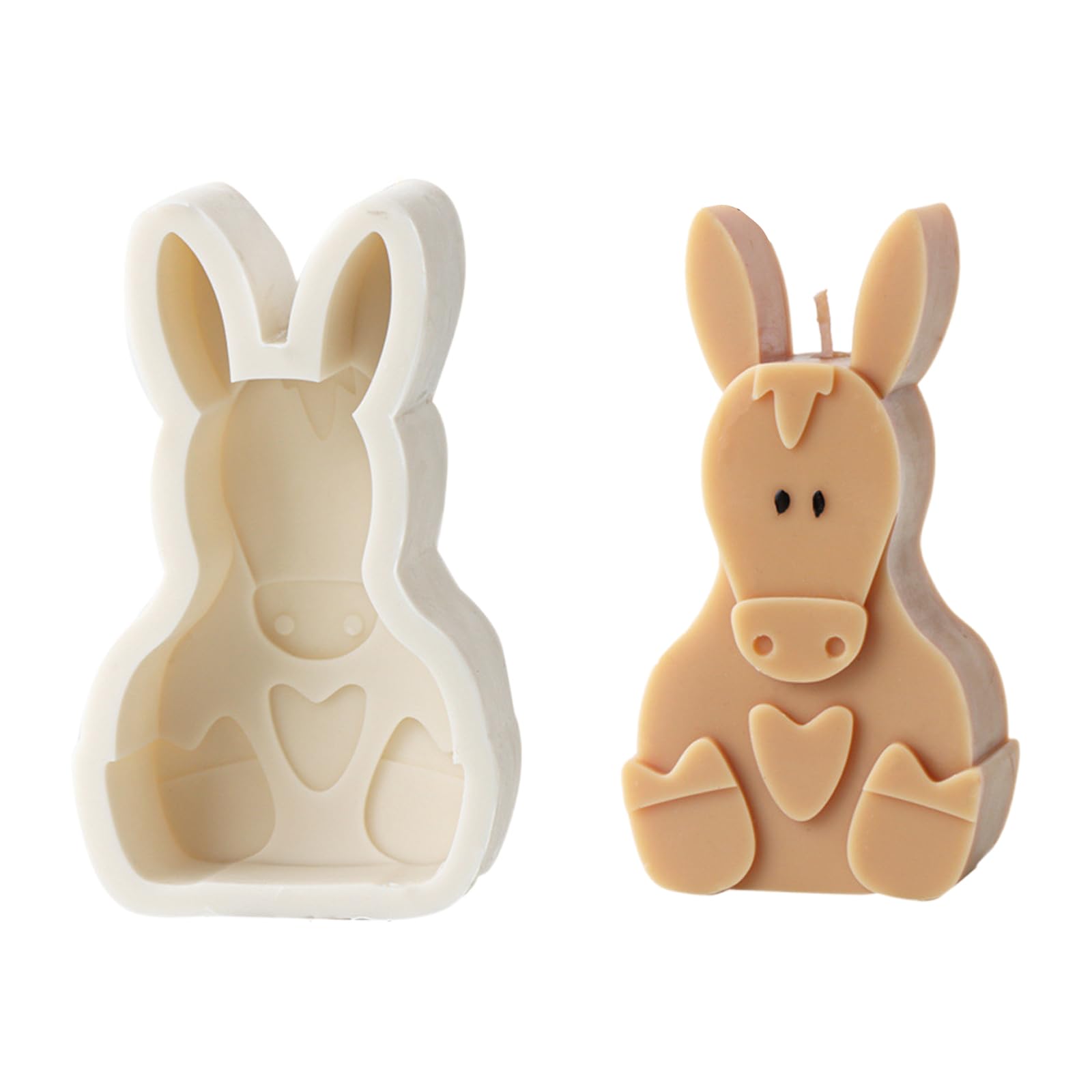 Maxtonser Beautiful Clay Silicone Mold Ornaments Cartoon Animal Shape Statue Silicone Candle Mold Perfect for Crafting