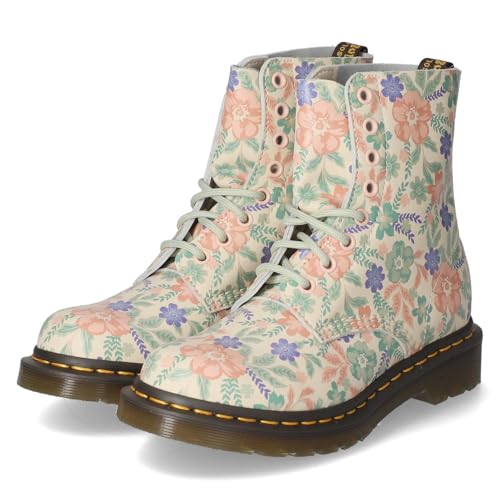 Bottines Pascal Dr. Martens en cuir lisse beige pour femme