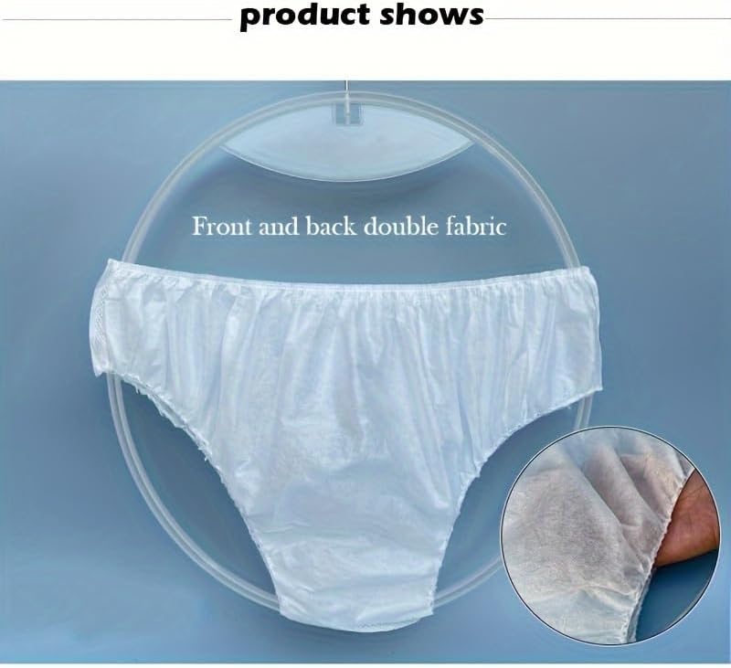 30-Pack Disposable Briefs, Bikini Panties, One-Time Use Underwear for Travel, Spa, Waxing, Bath Sauna - Image 7