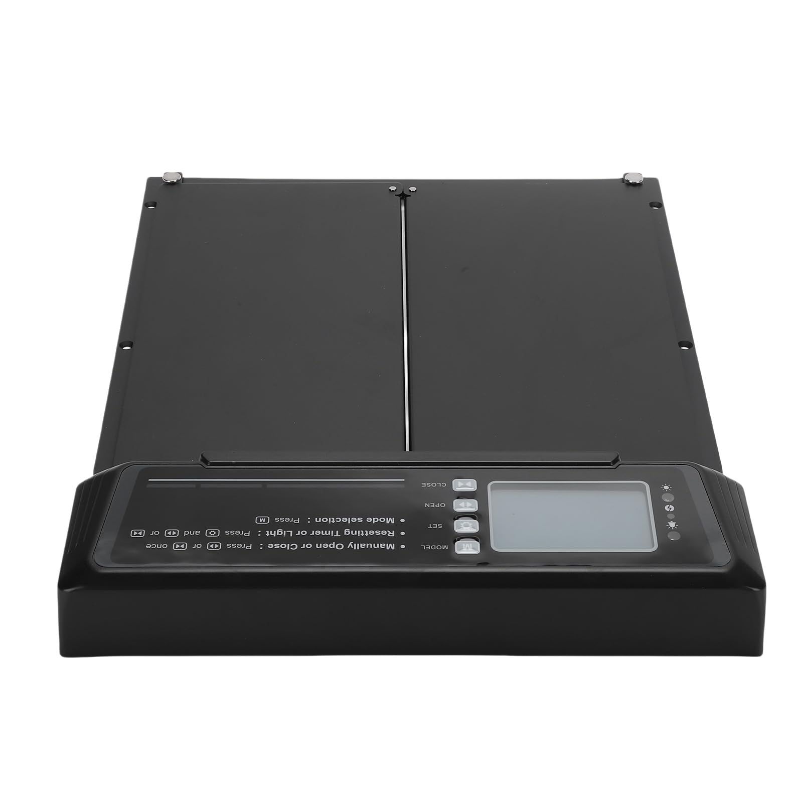 GLOGLOW Puerta Automática para Gallinero, Abridor de Puerta para Gallinero con Energía Solar, Automática para Pollo con Sensor de Luz, Temporizador, Control Remoto, Alarma
