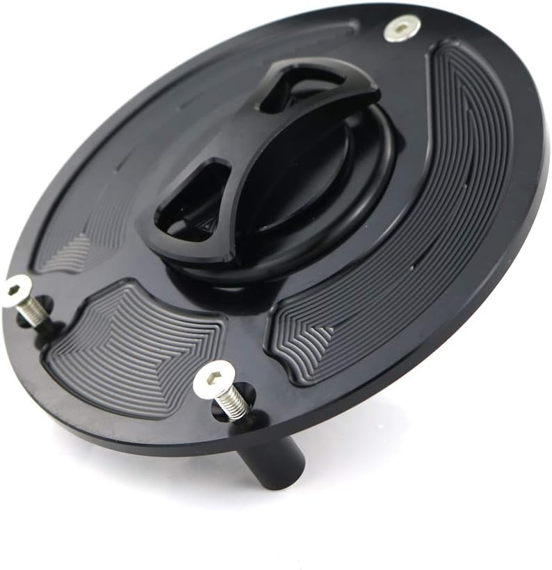 Xitomer CNC Aluminum Alloy, Fuel Cap, for Honda CB1000R/ CBR1000RR/ CBR1100XX Blackbird/ CBR600F4i/ CBR600RR/ CBR954RR/ RC51/ VFR800/ VTR1000F, Gas Tank Cover (Black)