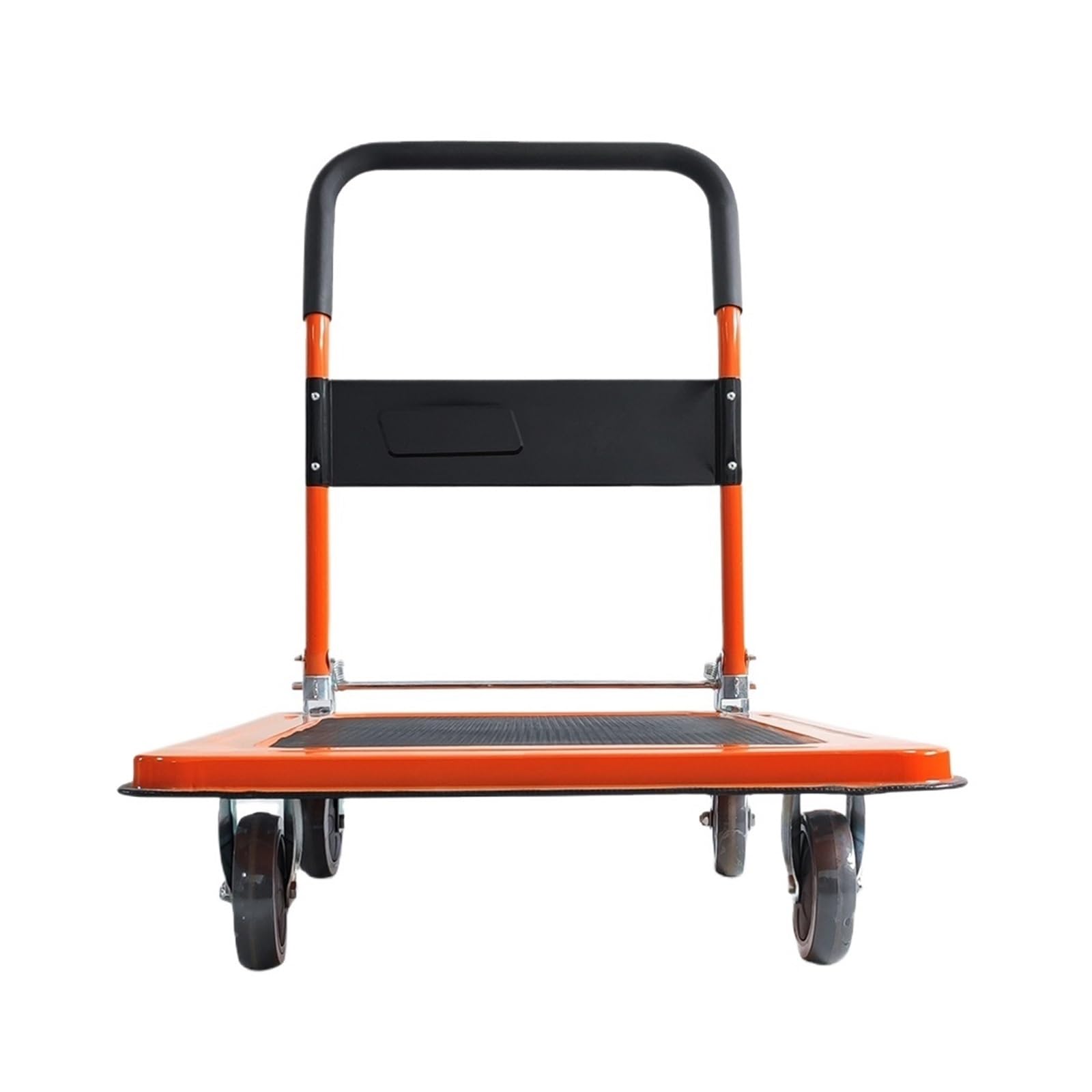 Carrello a mano con piattaforma pieghevole a 4 ruote carrello in plastica piatto, compatibile for lo stoccaggio(Red)