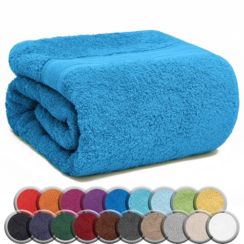 NatureMark SAUNATUCH/Badetuch – Premium Qualität 80x200cm – Sauna-Handtuch 100% Baumwolle – Farbe: Türkis