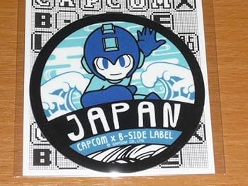 Amazon.co.jp: ロックマン JAPAN ロゴ丸型 ステッカー B-SIDE