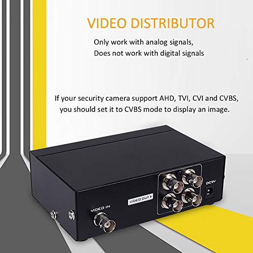 AuviPal 4-Port (1 Input 4 Output) BNC Video Splitter Box Coaxial Distributor Amplifier for Video Monitoring System CCTV Security Camera - Thumbnail 5