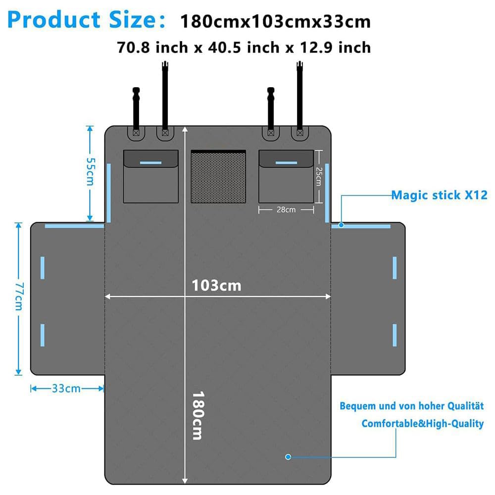 Protection Coffre Voiture Chien, Dacia Sandero Stepway 3.Gen 2012-2016 2017-2022 2023 2024 2025, Tapis de Coffre Antidérapant, Imperméable et Facile à Nettoyer