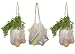 Best Mesh Tote Bags - Reusable String Bags for Grocery - Organic Cotton Mesh Net Bag with Handles | Extremely Sturdy & Stretchable Bags for Farmers Market, Beach Tote, Produce & Vegetables (3 Bags)