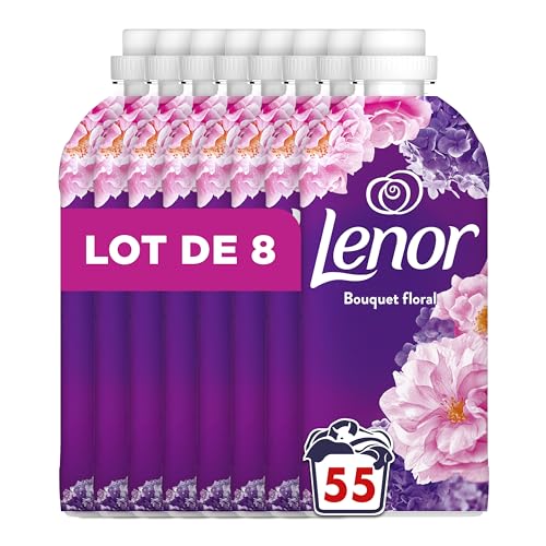 Lenor Adoucissant 440 Lavages (55x8), Parfum Bouquet Floral , 24H De Fraîcheur Relaxante, Avec Une Touche D’Huiles Essentielles, Testé Dermatologiquement,...