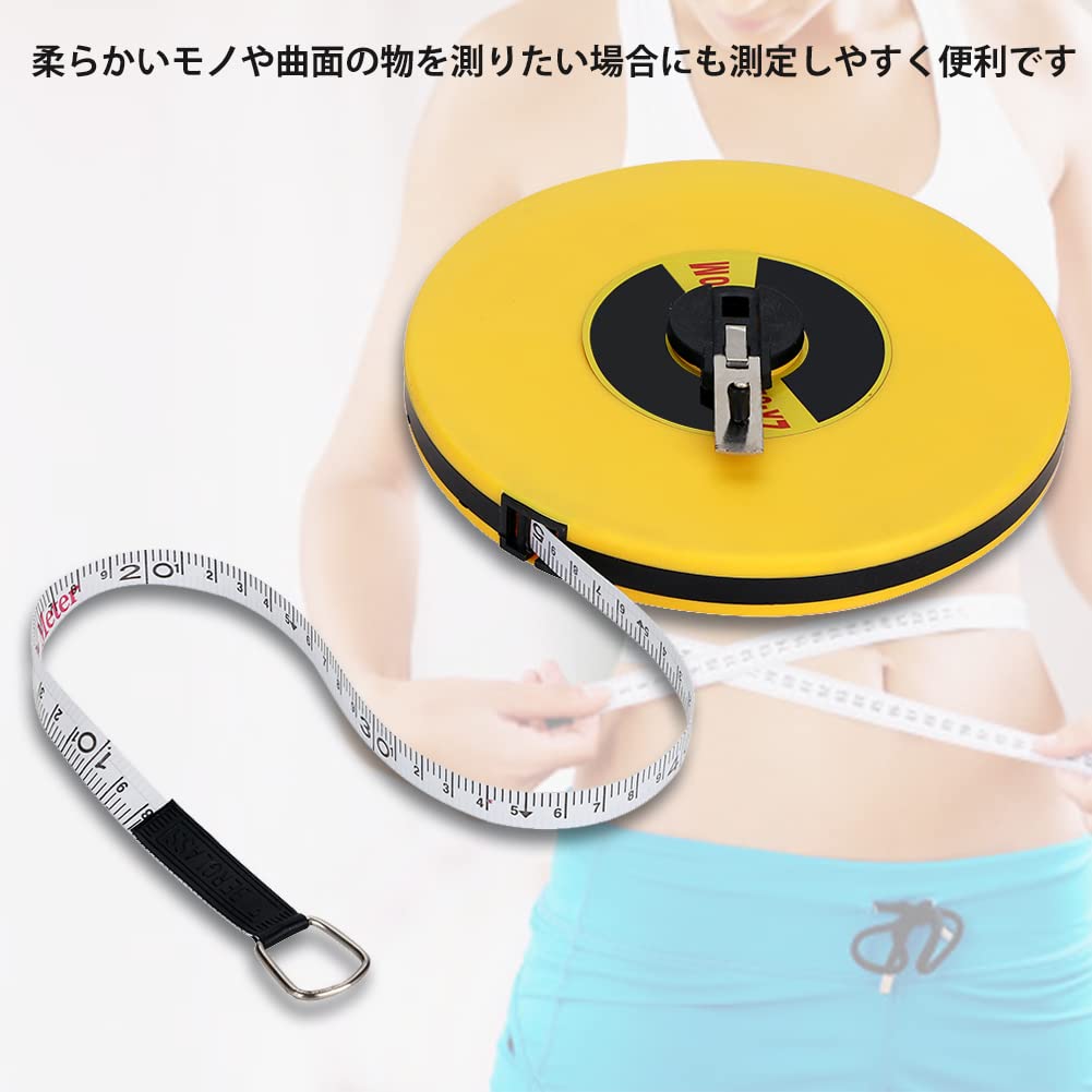 Amazon.co.jp: 50m 巻尺 テープメジャー 測定テープ メジャー 両面目盛 