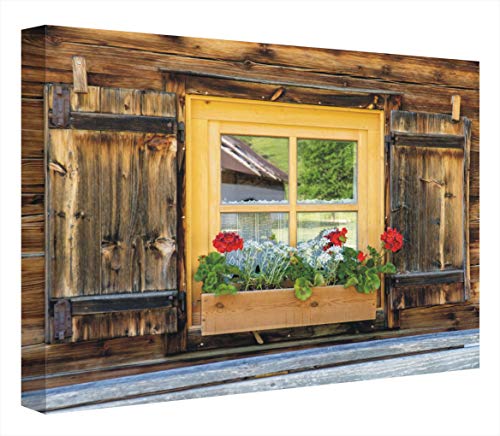 CCRETROILUMINADOS Cuadro Retroiluminado Ventana con Flores