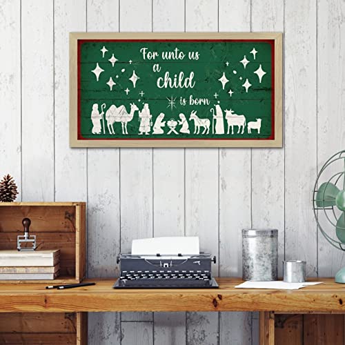 Panneau de Jésus chrétien en bois pour célébrer Noël en famille avec humour