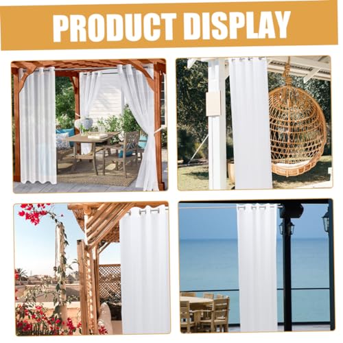 Rideaux de terrasse Zerodeko transparents et blancs au design moderne épuré - 3