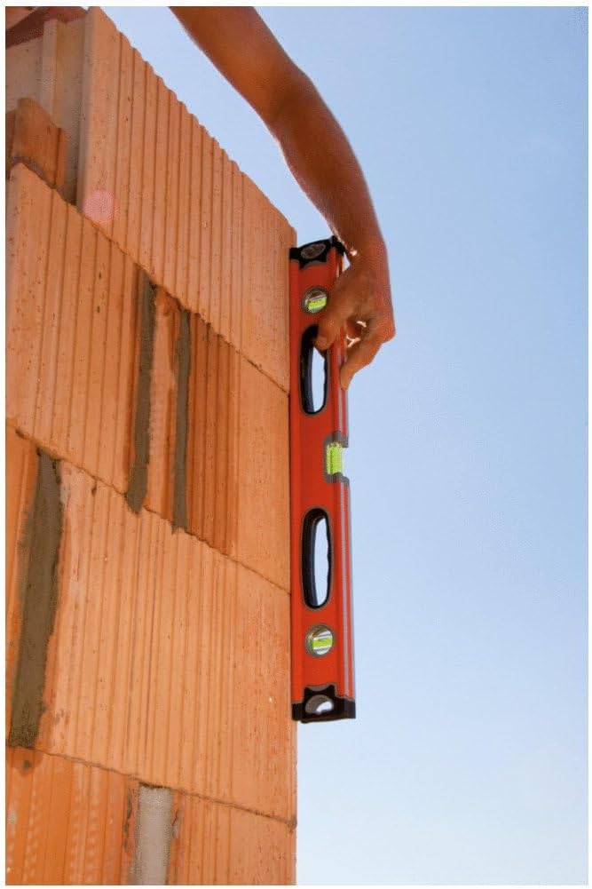 Aluminium profile spirit level with pipe levelling, 1000mm