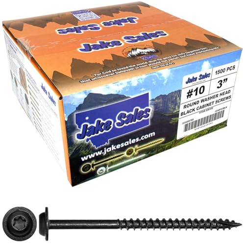 #10 x 3 Round Washer Head - Torx Drive Wood Screws. Multipurpose Cabinet, Furniture, Siding and Trim and General Construction - 27 Pound ~1500 Screws
