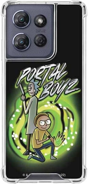 Skinit Clear Phone Case Compatible with Moto G Stylus 5G (2025) - Officially Licensed Adult Swim Rick and Morty Portal Boyz Design