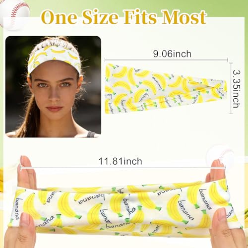 Image of YARIEW 6Pcs Headbands Paisley Bandanas Head Bands Sweat Band Hair Wrap Headwrap Fashion Boho Wide Thick Workout Yoga Elastic Headbands Mens Cooling Running Sports Headband Sweatbands for Women and Men
