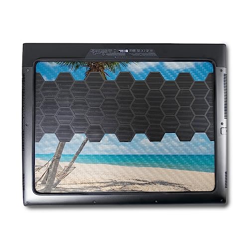 Image of MightySkins Carbon Fiber Skin Compatible with Alienware M18 R1 (2023) Full Wrap Kit - Palm Beach | Protective, Durable Textured Carbon Fiber Finish | Easy to Apply & Change Styles | Made in The USA