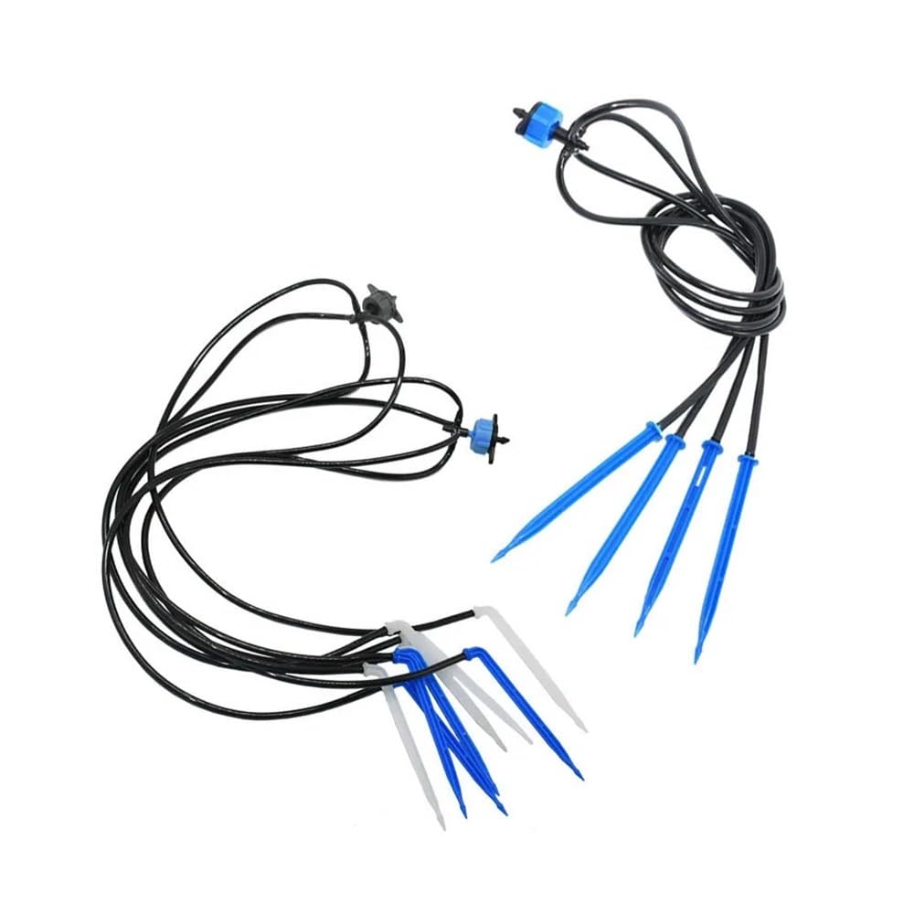 4 Way Drip Irrigation with 4L and 8L Arrow Emitter Flow Dripper for Greenhouse Water Saving (1 Set) (4L White)