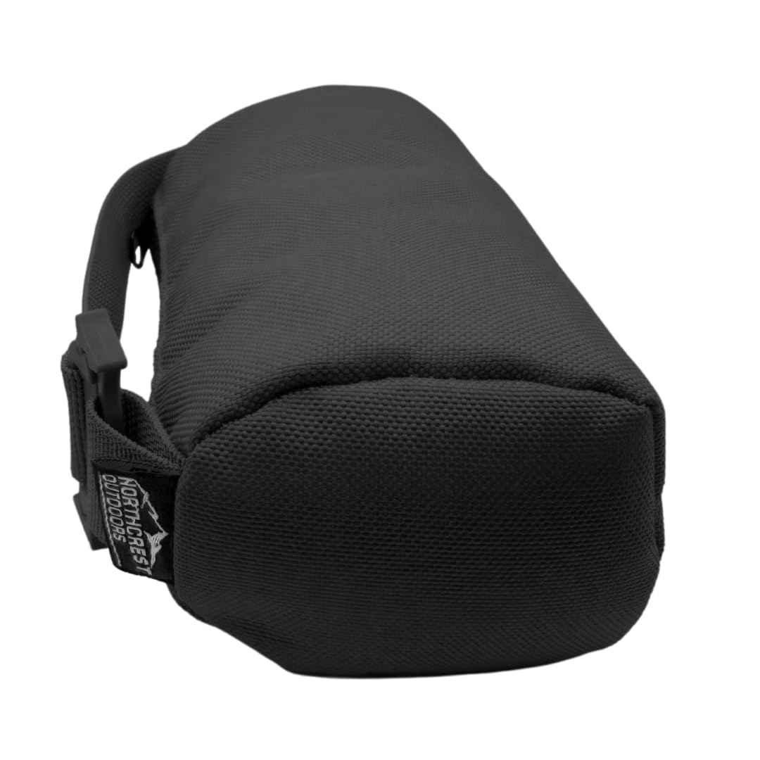 NC Outdoor Hunting Tactical Rear Squeeze Bag, Pre-Filled, Shooting Rest Bag, Long Range, Rest Bag, Outdoor, Range, Hunting, Shooting (Black)