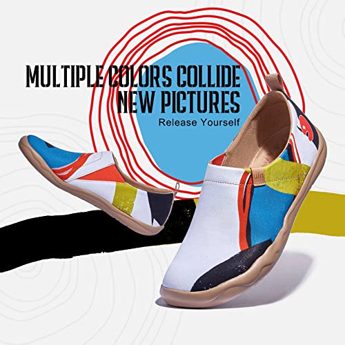 UIN Men's Loafers Painted Travel Shoes Slip On Walking Casual Lightweight Comfort Fashion Sneaker ToledoⅠColor & Geometry2