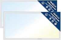 RMCLUX 2x4 Backlit LED Panel Light 2-Pack: 25-50W Selectable, 7500 Lumens, 4 CCT Tunable, 0-10V Dimmable, ETL/DLC for Offices