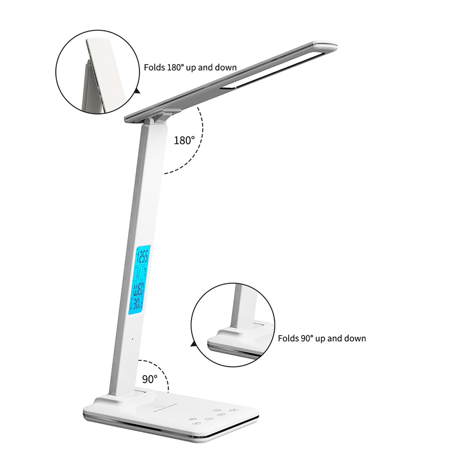Lampe De Luminothérapie, Lumière Dépression Hivernale Portable Avec Écran D'affichage, 3 Températures De Couleur Réglables Et Contrôle Synchronisation, Support Pliable À 90 Degrés, Pour La Maison