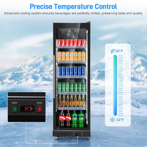 Image of 13.9cu.ft Commercial Beverage Refrigerator, Glass Door