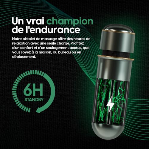 Pistolet de massage mini vert STARKFELD® STARKGUN® pour tissus profonds