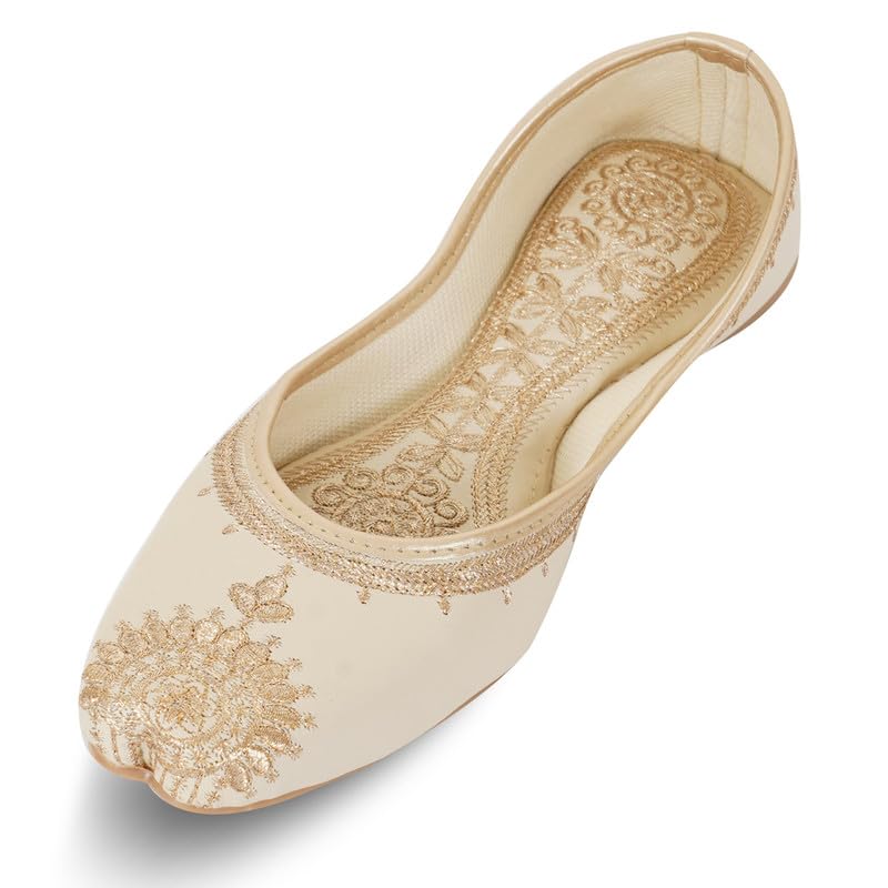 Image of DFR Women Juti | Embroidered Rajasthani Mojari Girls Shoe