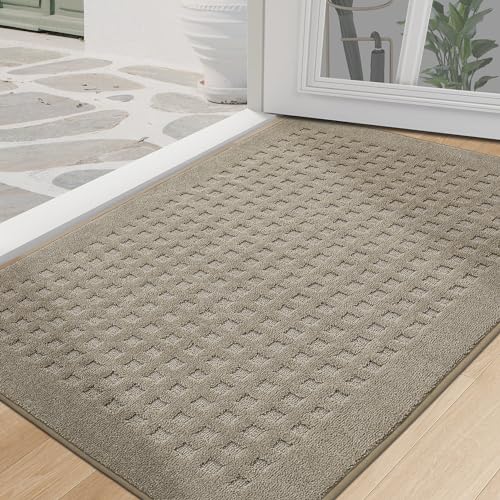 BEQHAUSE Dirt Trapper Door Mat 32' x 48', Waffle Door Mats Indoor Entrance, Dog Doormats for Mud...