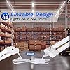 hykolity 4 Pack Linkable LED Shop Light, 4FT 42W [250W Equivalent], 4400lm, 5000K Daylight, with Plug, Utility Light Fixture, Hanging or Surface Mount, White #2