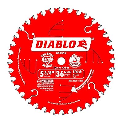 Freud D0536X Diablo 5-3/8-Inch 36 Tooth ATB Finish Cordless Trim Saw Blade (2 Pack)