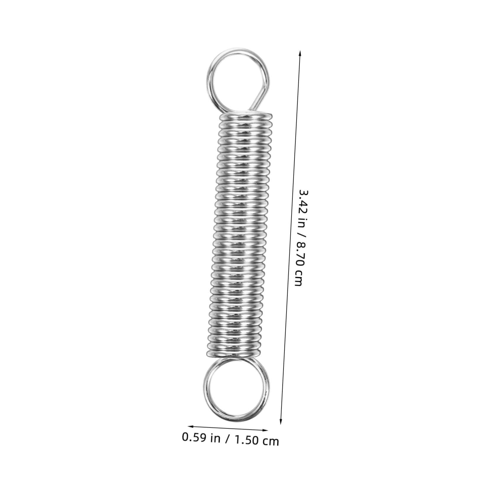 PRETYZOOM 2pcs Mini Tillage Accessories Metal Spring Long Spring Extension Springs by Size Spring Wire Heavy Duty Spring Compressed Spring Springs for Crafts Spring Hook Silver Steel
